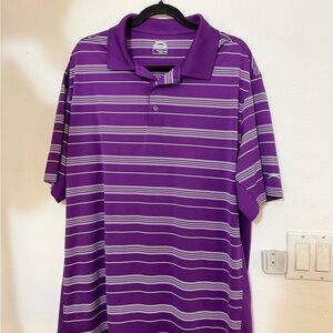 Slazenger Purple Striped Polo Shirt